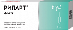 Купить рипарт форте, средство для замещения синовиальной жидкости 15мг/мл, шприц 3мл в Бору