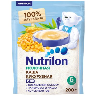 Купить nutrilon (нутрилон) каша молочная кукурузная с 6 месяцев, 200г в Бору