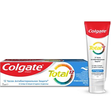 Колгейт (Colgate) Зубная паста Total 12 Профессиональная чистка, 75мл