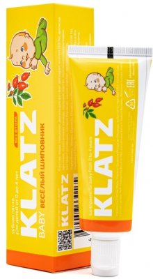 Купить klatz (клатц) зубная паста для детей 0-4лет веселый шиповник без фтора, 40мл в Бору
