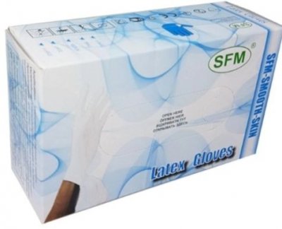 Купить перчатки смотровые sfm латексные нестерильные опудренные m n50 пар/натуральный в Бору