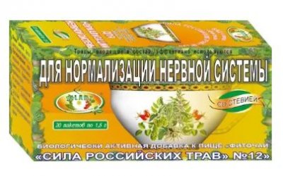 Купить фиточай сила российских трав №12 для нормализации нервной системы, фильтр-пакеты 1,5г, 20 шт бад в Бору