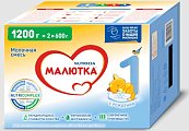 Купить малютка 1 смесь сухая молочная с рождения, 1200г в Бору