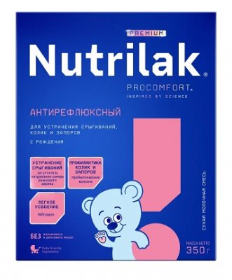 Купить нутрилак (nutrilak) премиум антирефлюксный молочная смесь с рождения, 350г в Бору