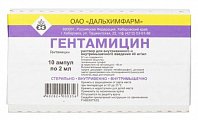 Купить гентамицин, раствор для внутривенного и внутримышечного введения 40мг/мл, ампулы 2мл, 10 шт в Бору
