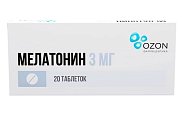 Купить мелатонин, таблетки, покрытые пленочной оболочкой, 3мг, 20 шт в Бору