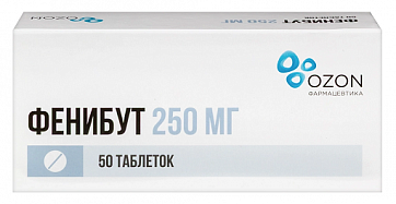 Фенибут, таблетки 250мг, 50 шт