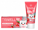 Tiswell (Тисвелл) зубная паста реминерализующая с наногидроксиапатитом детская с 2 лет 60г, клубничный пломбир