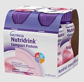 Купить nutridrink (нутридринк) компакт протеин со вкусом клубники 125мл, 4 шт в Бору
