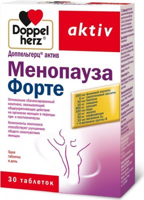 Купить doppelherz (доппельгерц) актив менопауза форте, таблетки, 30 шт бад в Бору