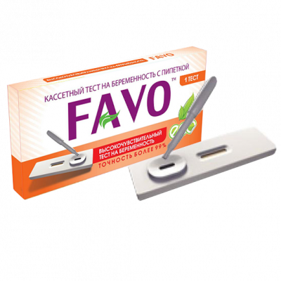 Купить тест для определения беременности favo кассетный с пипеткой, 1 шт в Бору