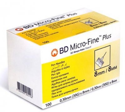 Купить иглы bd micro-fine плюс для шприц-ручки одноразовые 30g (0,30х8мм), 100 шт в Бору