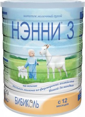 Купить нэнни 3 смесь на основе натурального козьего молока с пребиотиками с 12 месяцев, 800г в Бору
