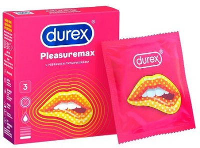Купить durex (дюрекс) презервативы pleasuremax 3шт в Бору