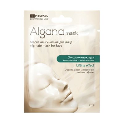 Купить альгана маск (alganamask) маска для лица альгинатная омолаживающая минеральная, 1 шт в Бору