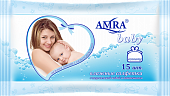 Купить amra (амра) салфетки влажные для детской гигиены, 15шт в Бору