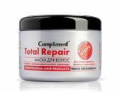 Купить compliment total repair (комплимент) маска для поврежденных волос с кератином гиалуроновой кислоты, 500мл в Бору