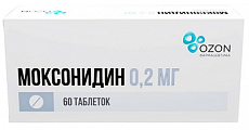 Купить моксонидин, таблетки, покрытые пленочной оболочкой 0,2мг, 60 шт  в Бору