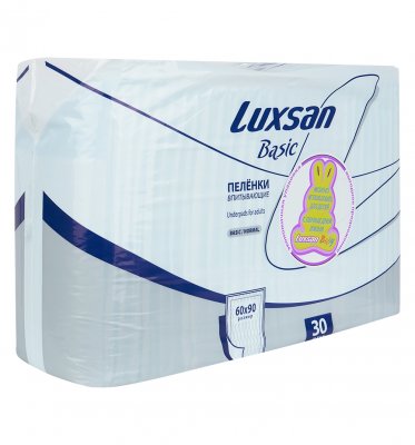 Купить luxsan (люксан) пеленки впитывающие бейсик нормал 60х90см, 30 шт в Бору