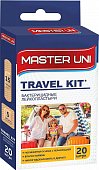 Купить master uni (мастер-юни) набор: пластырь на полимерной основе travel kit, 20 шт в Бору