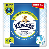 Купить kleenex (клинекс) бумага туалетная влажная classic clean 42шт в Бору