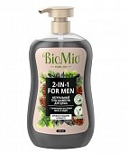 Купить biomio (биомио) гель-шампунь 2в1 для душа натуральный с эфирным маслом мыты и кедра, 650мл в Бору