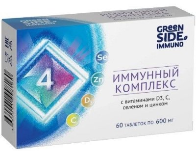 Купить иммунный комплекс 4 с витаминами д3+селен+цинк, таблетки, 60 шт бад в Бору