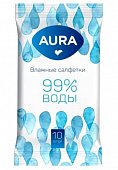 Купить aura (аура) салфетки влажные освежающие 10шт в Бору