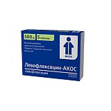 Левофлоксацин-АКОС, таблетки, покрытые пленочной оболочкой 500мг, 5 шт
