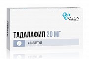 Купить тадалафил, таблетки, покрытые пленочной оболочкой 20мг, 4 шт в Бору