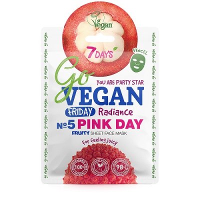 Купить 7 days go vegan маска для лица тканевая для тех, кто любит посочнее, 25г в Бору