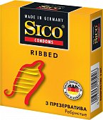 Купить sico (сико) презервативы ribbed ребристые 3шт в Бору