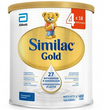 Симилак (Similac) Gold 4 детское молочко с 18 месяцев, 400г