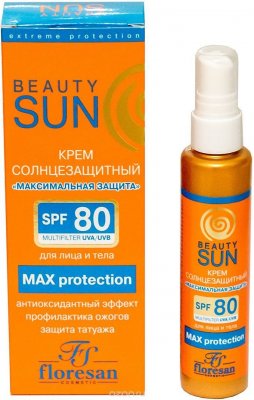 Купить флоресан (floresan) beauty sun крем солнцезащитный максимальная защита, 75мл spf-80 в Бору