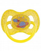 Купить canpol (канпол) пустышка круглая латексная 0-6 месяцев space желтая 1 шт в Бору