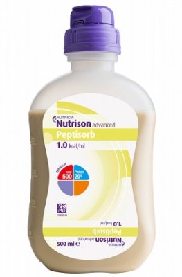 Купить nutrison (нутризон) эдванст пептисорб, смесь для энтерального питания, бутылка 500мл в Бору