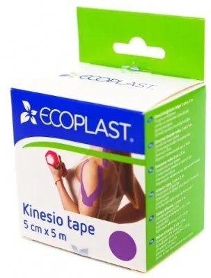 Купить ecoplast лента фиксирующая кензио тейп 5см х 5м фиолетовый в Бору