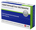 Купить леветирацетам велфарм, таблетки покрытые пленочной оболочкой 500 мг, 30 шт в Бору