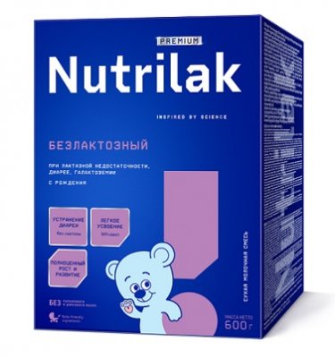 Купить нутрилак (nutrilak) премиум безлактозный молочная смесь с рождения, 600г в Бору