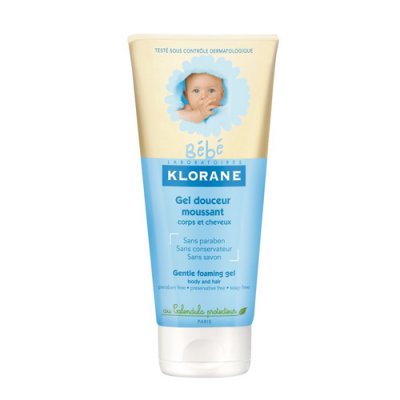 Купить klorane bebe (клоран бебе) гель для волос и тела нежный пенящийся для детей, 200мл в Бору
