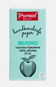 Купить premial (премиал) платочки бумажные трехслойные белые с ароматом зеленого яблока, 10 шт в Бору