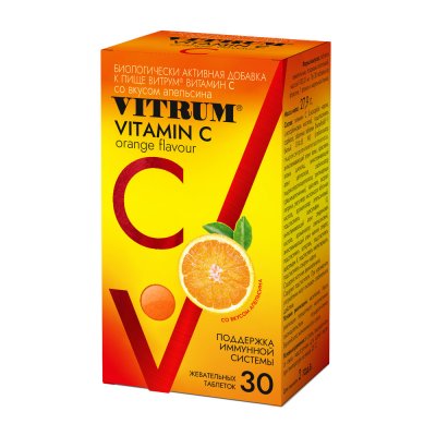 Купить витрум витамин с, жевательные таблетки со вкусом апельсина, 30 шт_бад в Бору