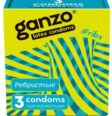 Купить ganzo (ганзо) презервативы рибс 3шт в Бору