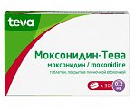 Купить моксонидин-тева, таблетки покрытые пленочной оболочкой 0,2мг, 30 шт в Бору