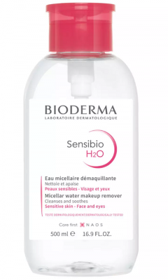 Купить bioderma sensibio (биодерма сенсибио) мицеллярная вода очищающая флакон-помпа 500мл в Бору