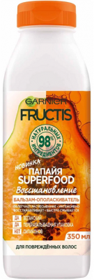 Купить garnier fructis (гарньер фруктис) бальзам-ополаскиватель восстановление суперфуд папайя, 350мл в Бору