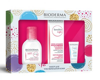 Купить bioderma sensibio (биодерма) набор: лайт крем 40мл+ мицеллярная вода 100мл+гидрабио сыворотка 15мл в Бору