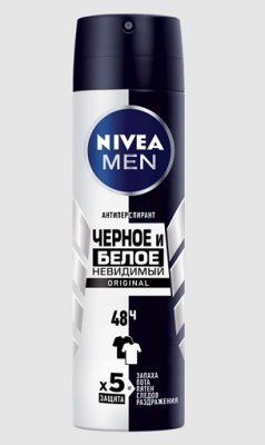 Купить nivea (нивея) для мужчин дезодорант спрей невидимый для черного белого, 150мл в Бору