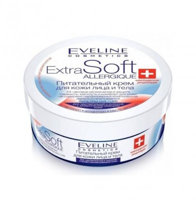Купить eveline (эвелин) крем питательный для чувствствительной, склонной к аллергии кожи extra soft allergique 200мл в Бору