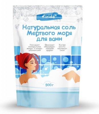 Купить мирида (mirida), соль для ванн мертвого моря натуральная, 500г в Бору